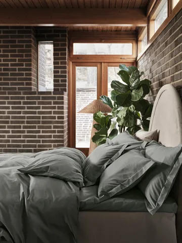 Poszewka na poduszkę Satina plain - Zielony, 50x60 cm - Mille Notti