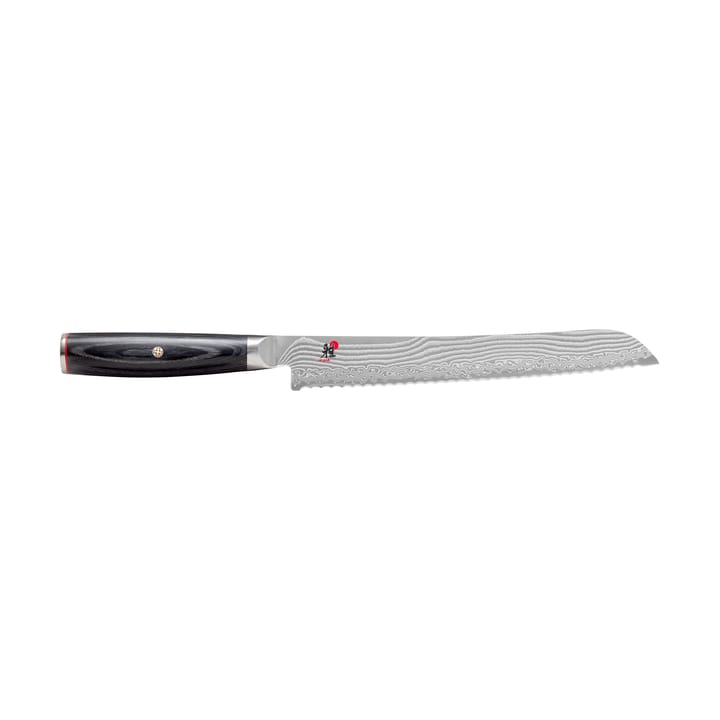 Nóż do chleba 23 cm, Raw 5000FCD - Damaskus-czarny - Miyabi