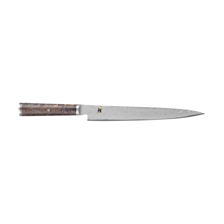 Nóż do filetowania Black 5000MCD 67 sujihiki, 24 cm - Damaskus-brązowy - Miyabi