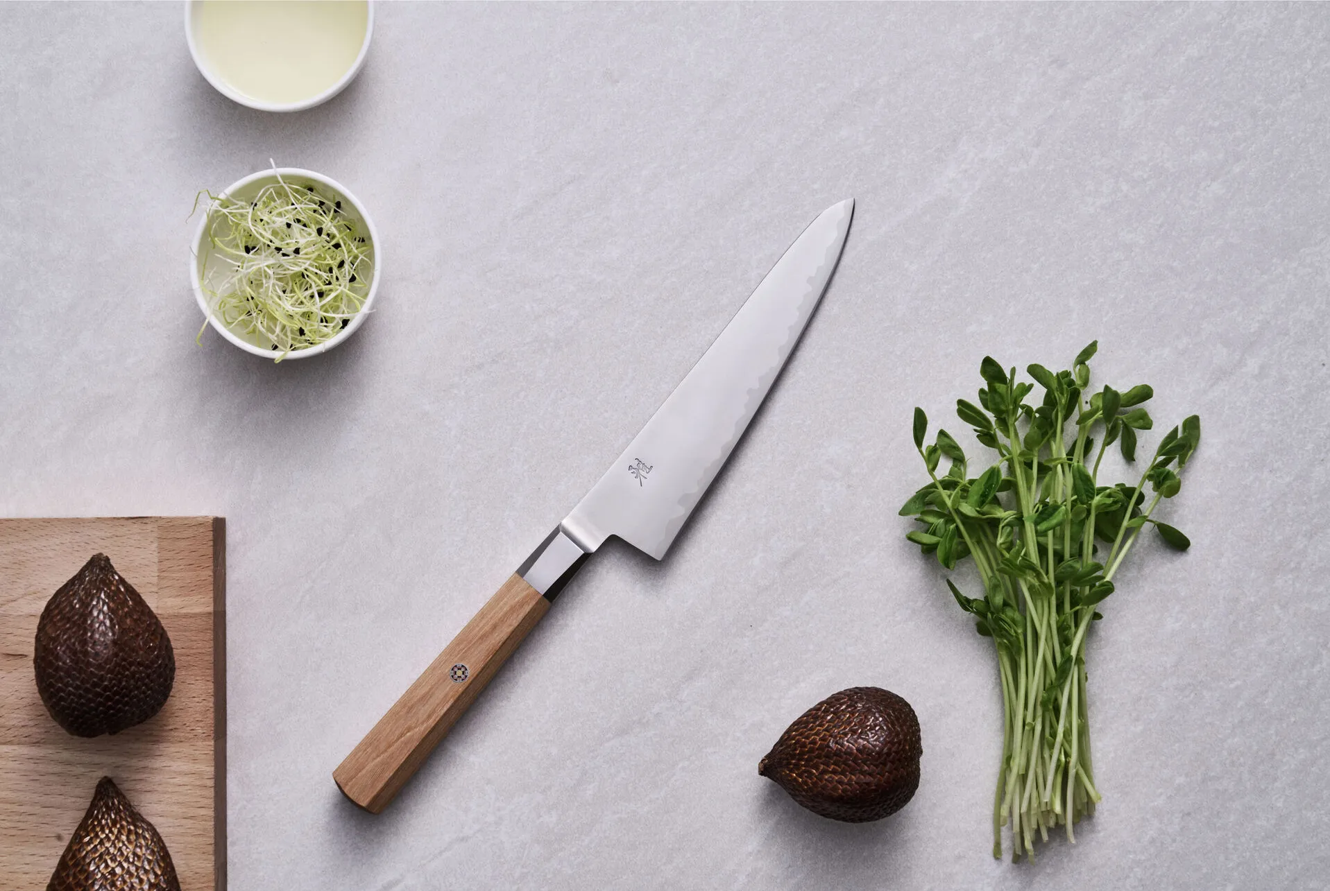 Nóż uniwersalny Koya 4000FC Shotoh, 14 cm, Drewno - żywica Miyabi