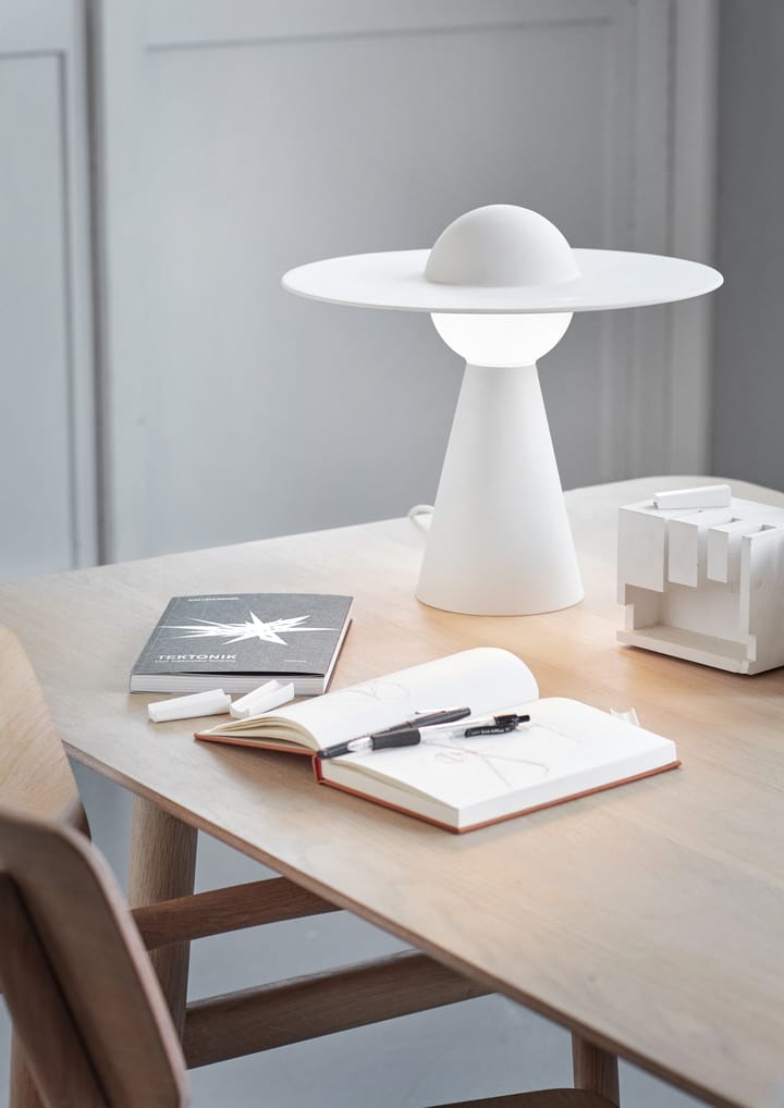 Ceramiczna lampa stołowa 33x37,1 cm - White - MOEBE