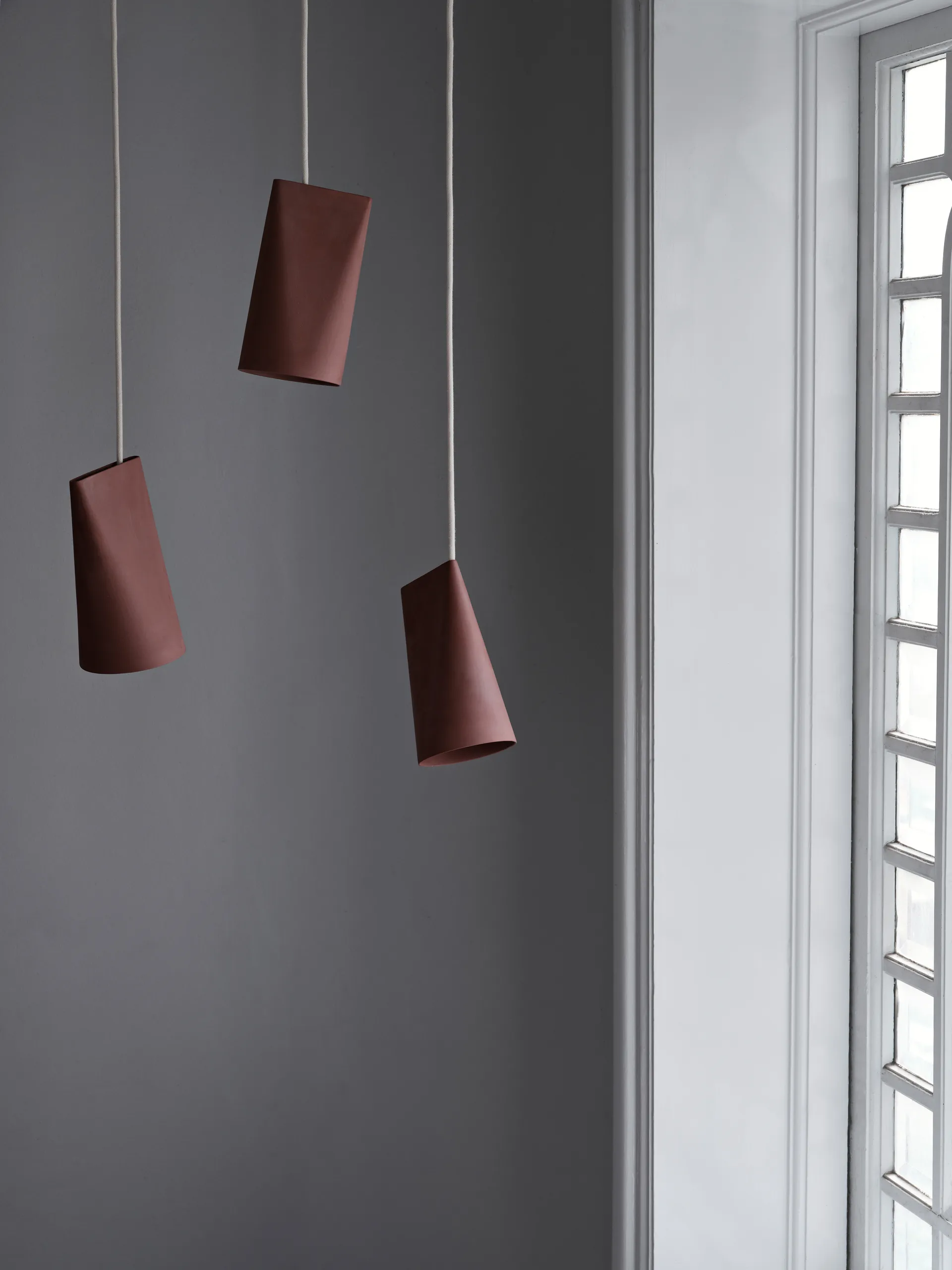 Ceramiczna lampa sufitowa 11,2x22 cm, Terra Cotta, Wood MOEBE