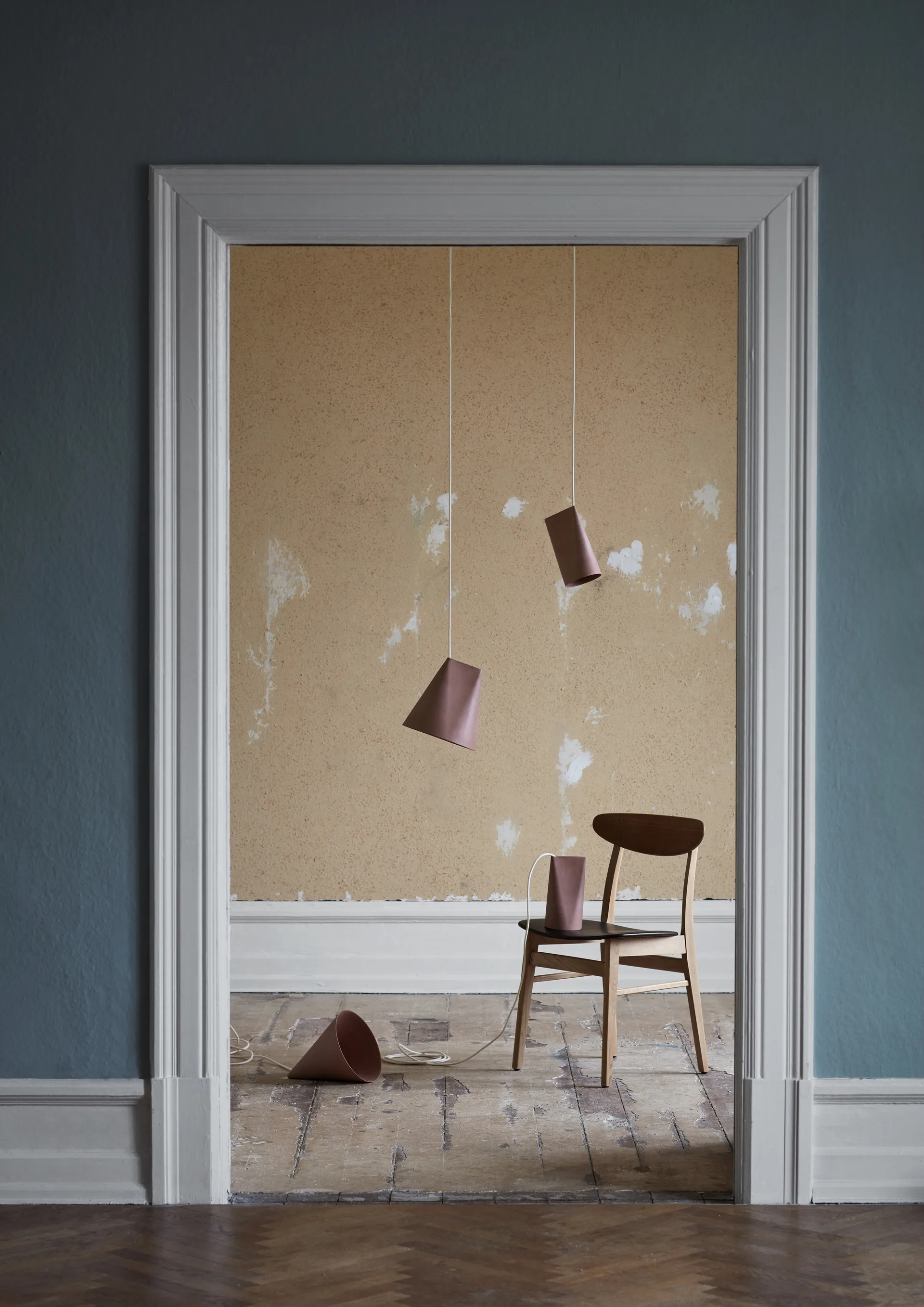 Ceramiczna lampa sufitowa 11,2x22 cm, Terra Cotta, Wood MOEBE