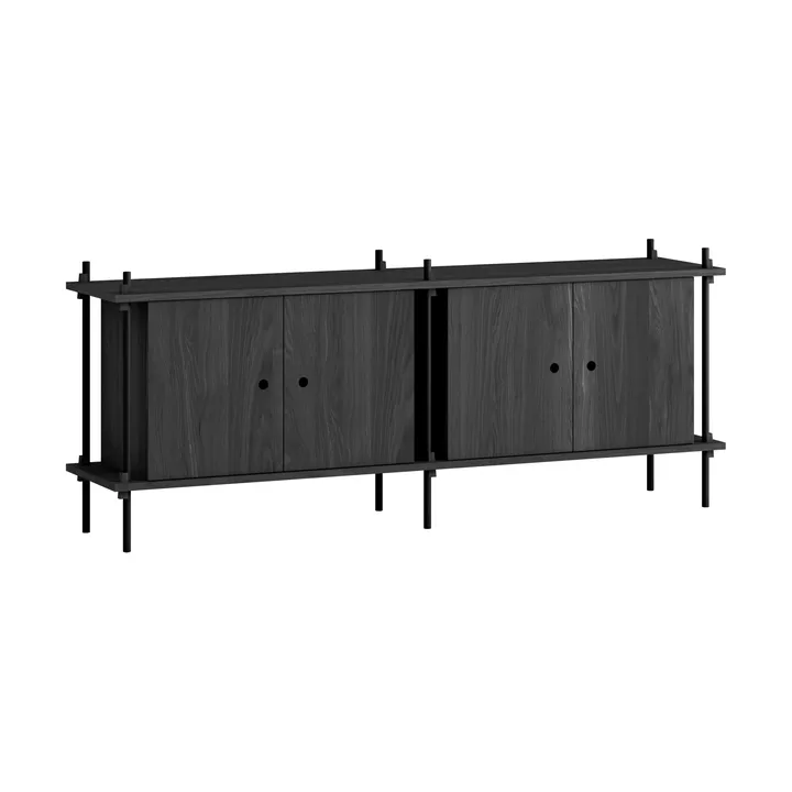 Komoda Shelving System - Black, 163x65x35 cm, S.65.2.D - MOEBE