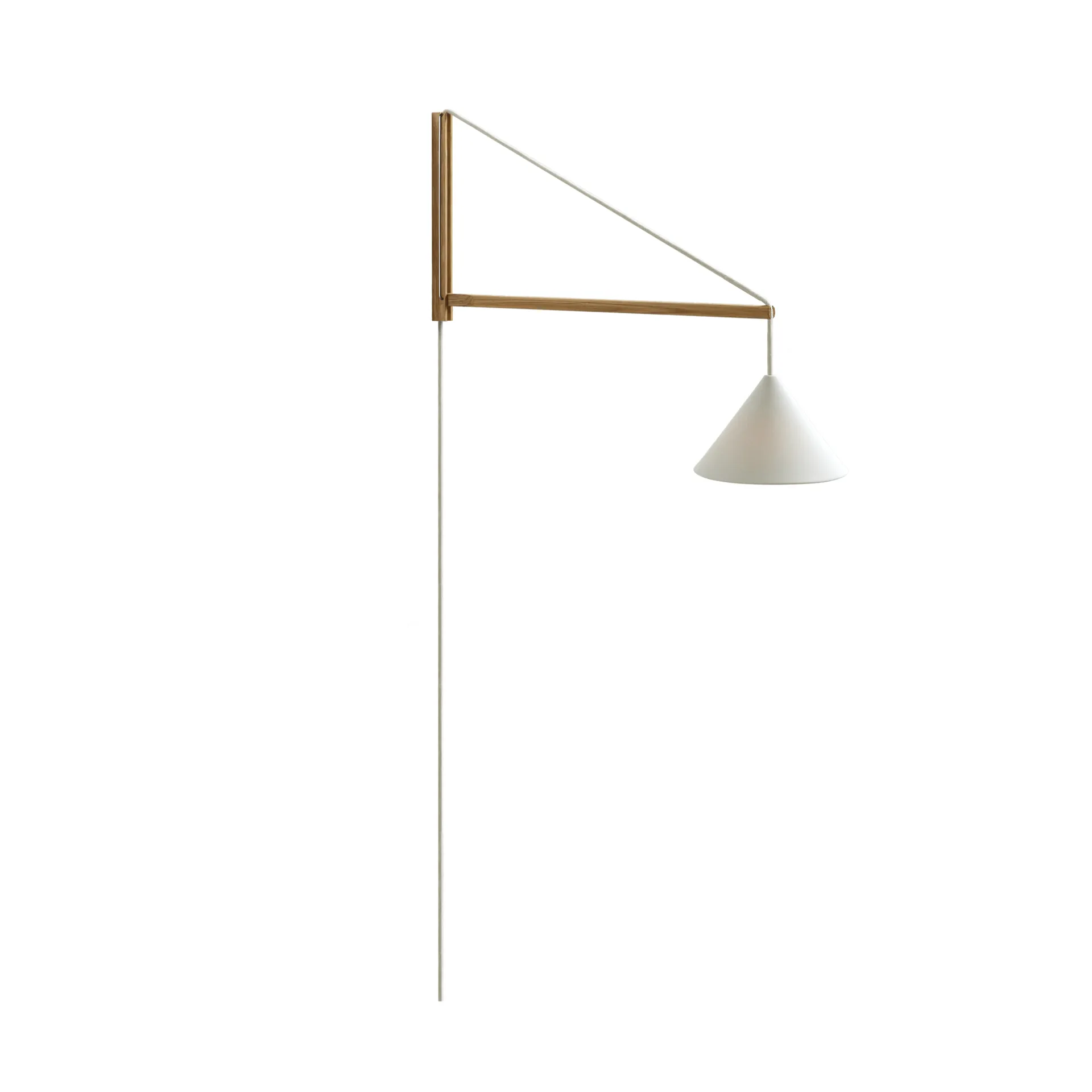 Lampa ścienna Suspended Wall Lamp, Dąb-biały MOEBE
