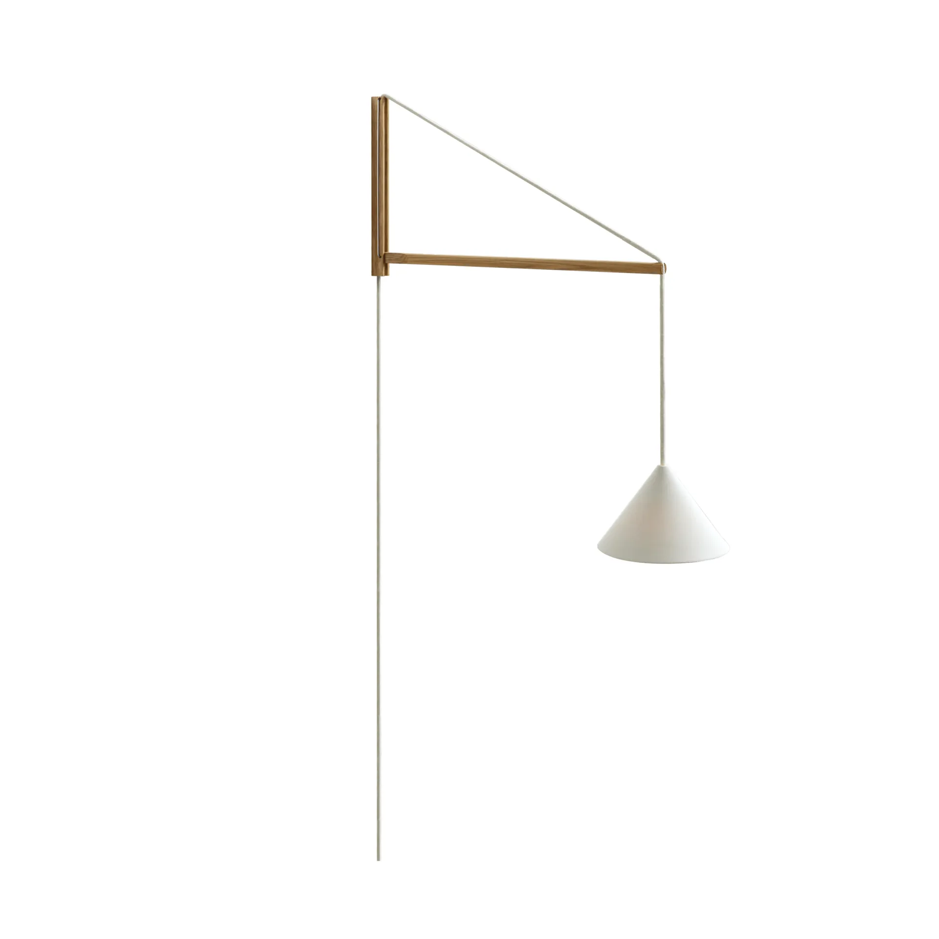 Lampa ścienna Suspended Wall Lamp, Dąb-biały MOEBE
