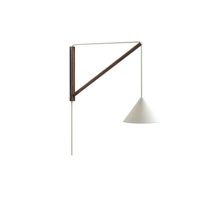 Lampa ścienna Suspended Wall Lamp - Dąb wędzony-biały - MOEBE