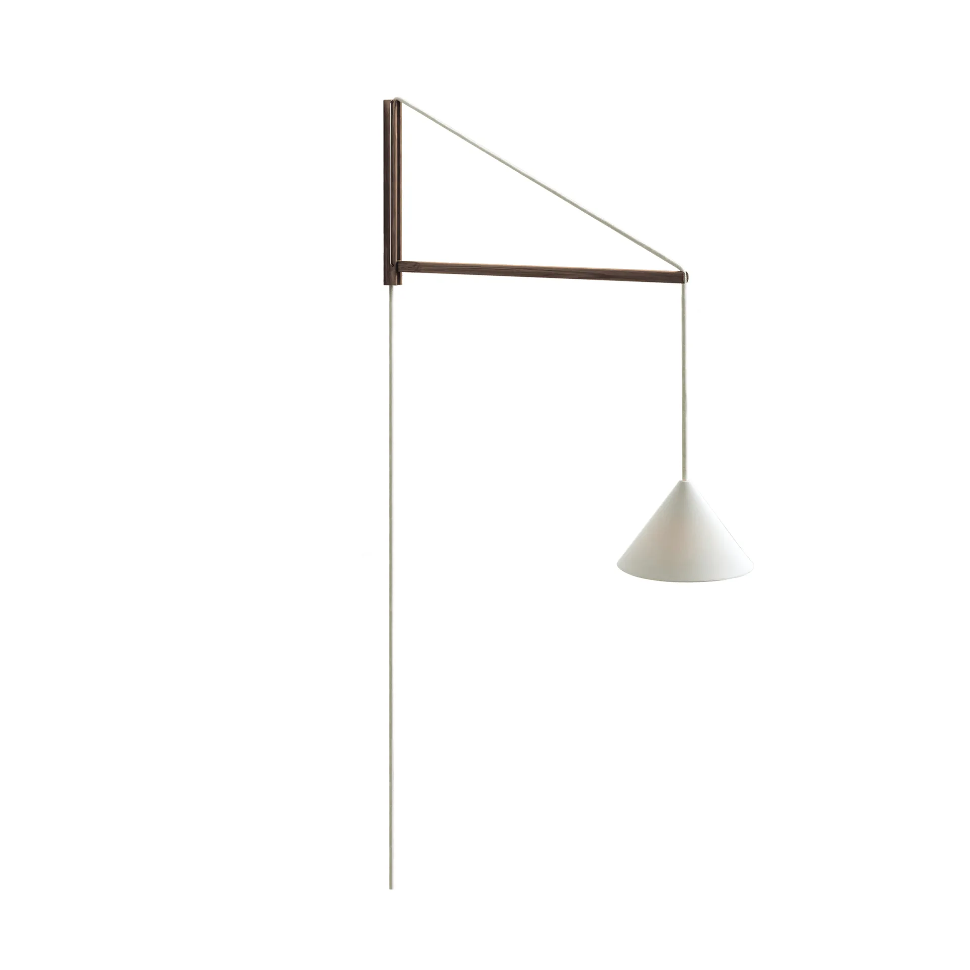 Lampa ścienna Suspended Wall Lamp, Dąb wędzony-biały MOEBE