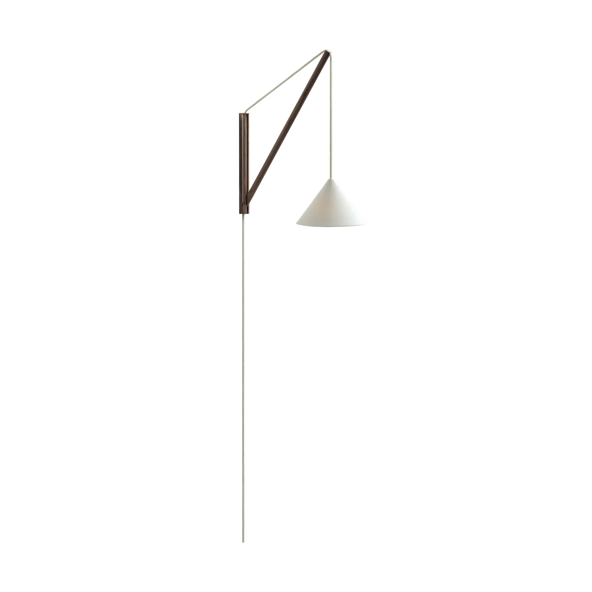 Lampa ścienna Suspended Wall Lamp, Dąb wędzony-biały MOEBE