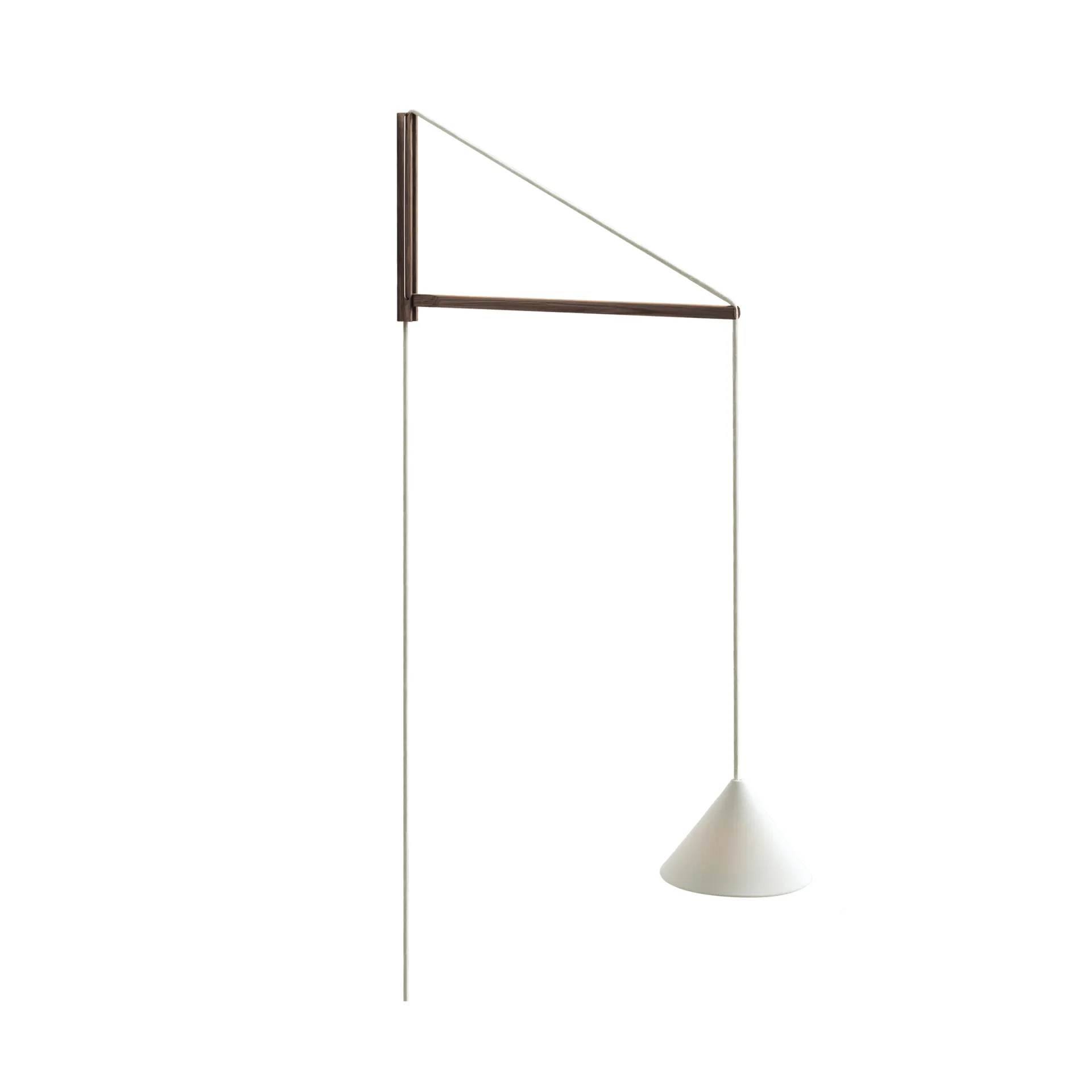 Lampa ścienna Suspended Wall Lamp, Dąb wędzony-biały MOEBE