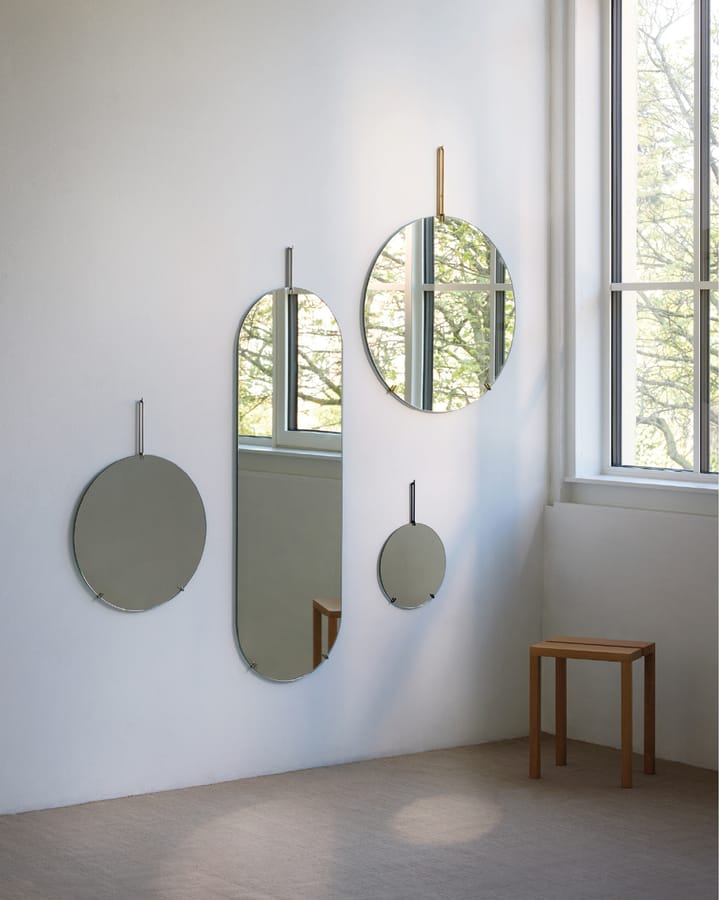 Lustro ścienne Moebe Ø50 cm, Stal nierdzewna MOEBE