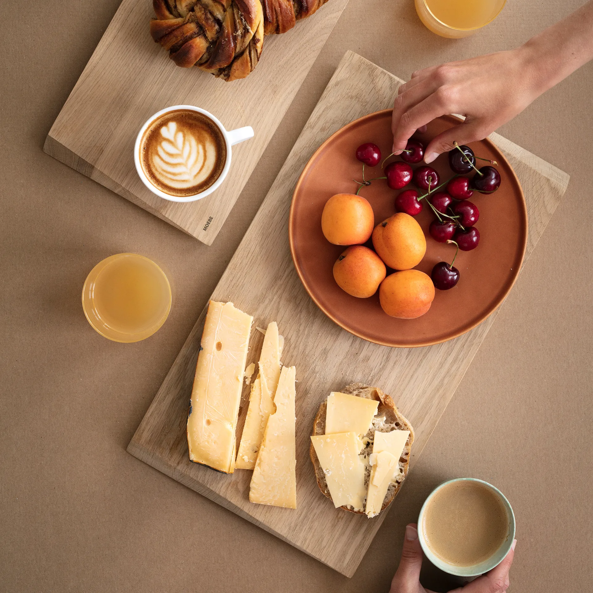 Moebe deska do krojenia duża 24,7x44 cm, Beżowy MOEBE