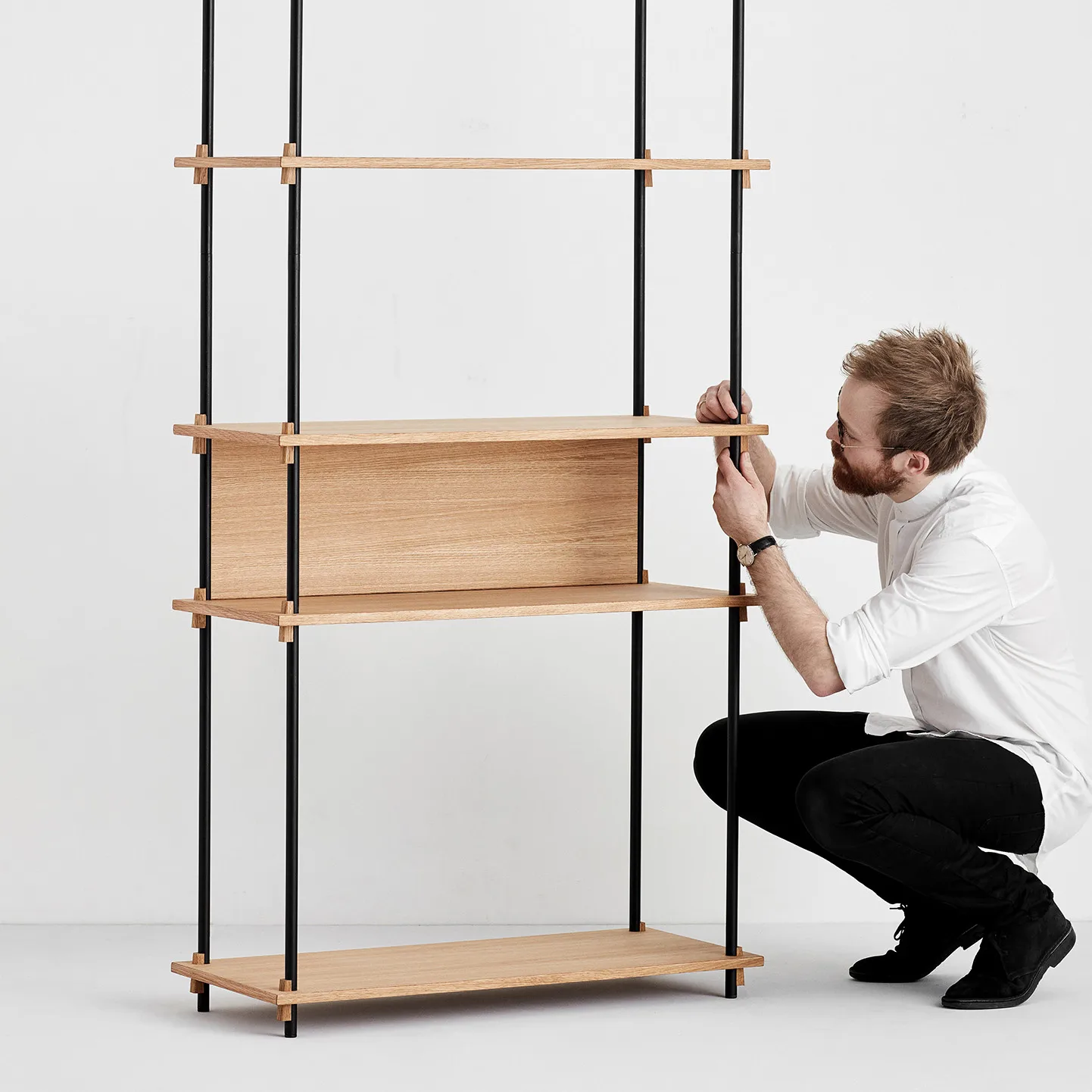 Moebe element tylny do półki 85 cm, Oak MOEBE