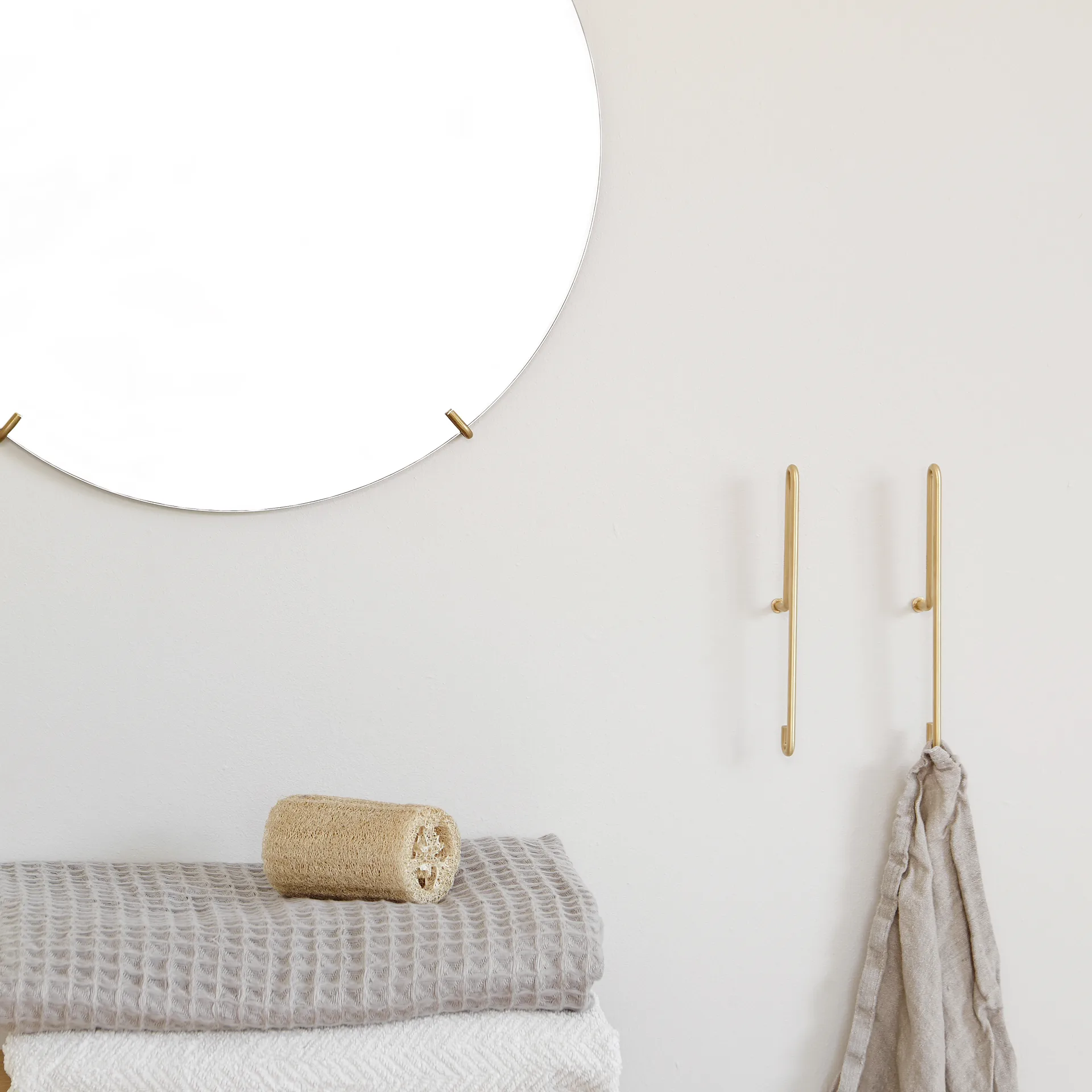 Moebe Hak ścienny duży, Matowe złoto MOEBE