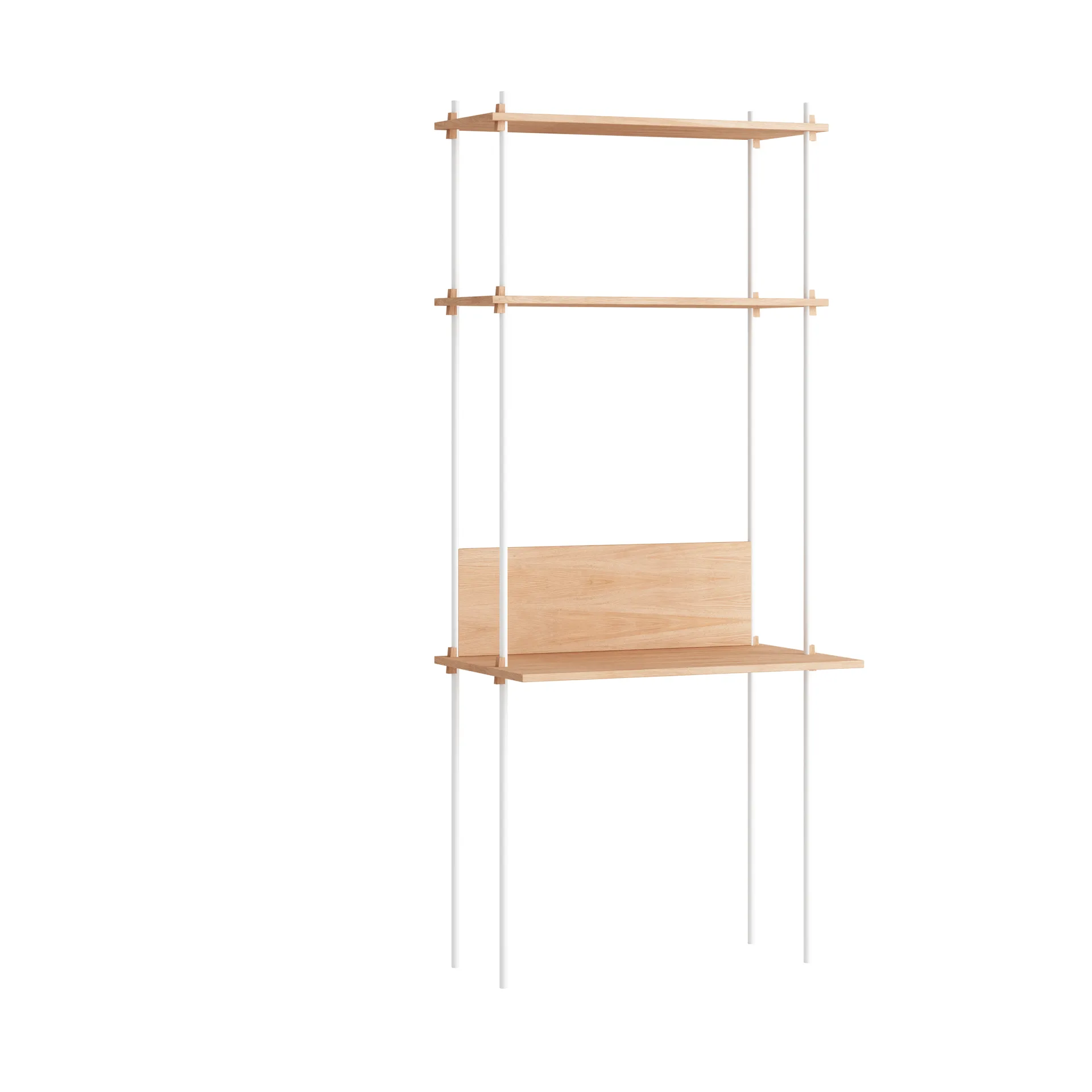 Moebe shelving system s.200.1.D, Dąb-biały MOEBE