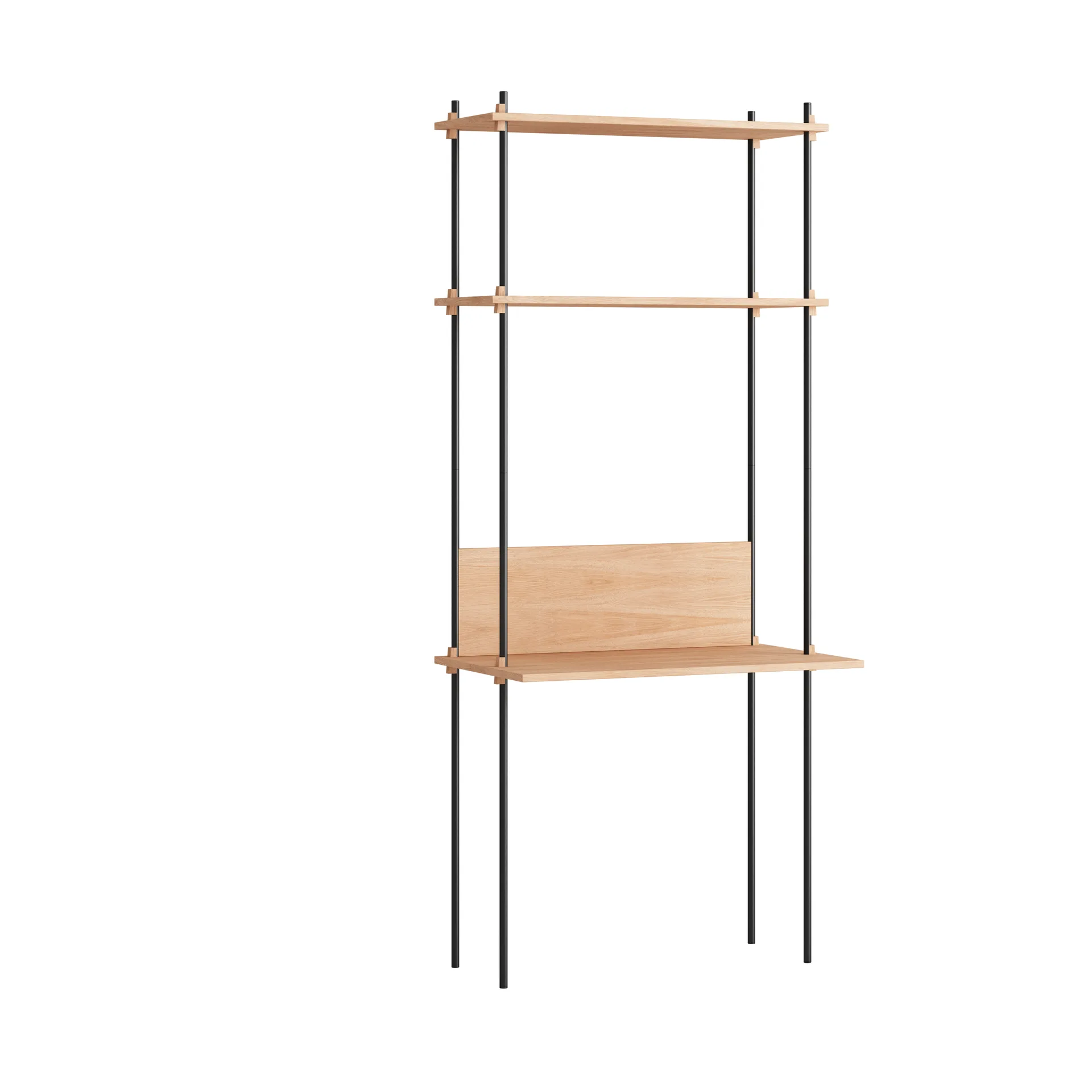 Moebe shelving system s.200.1.D, Dąb-czarny MOEBE