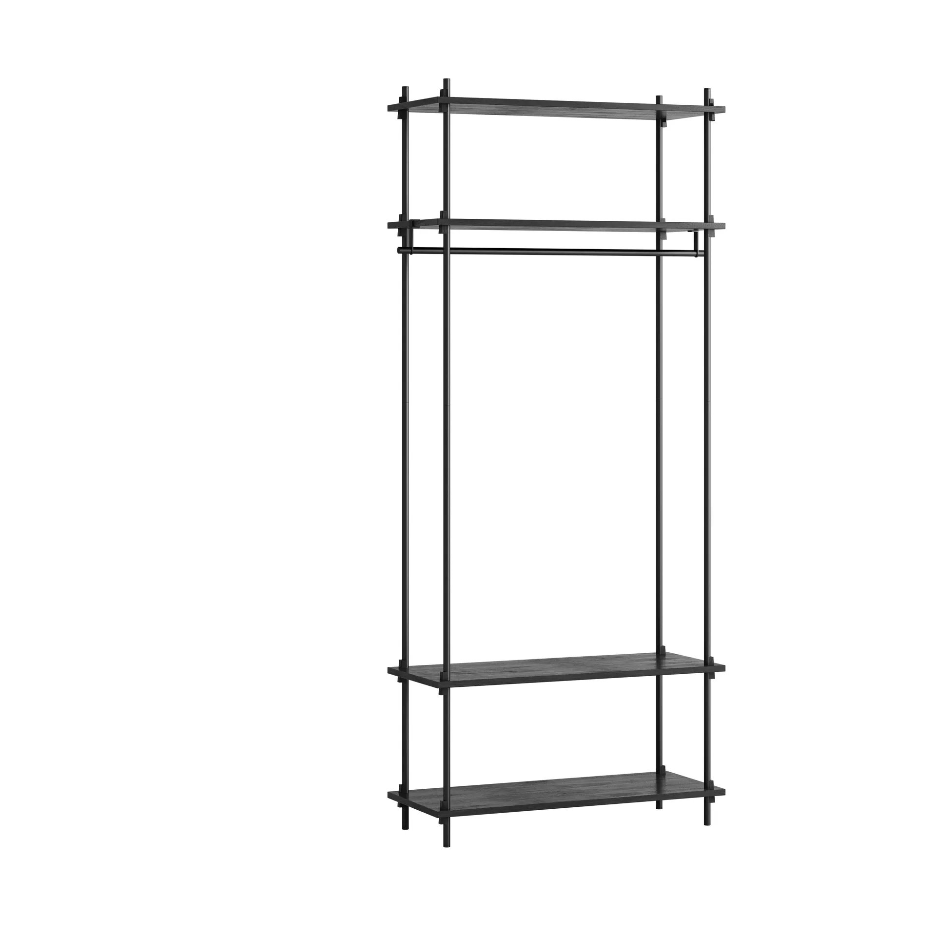 Moebe shelving system s.200.1.F, Czarny MOEBE
