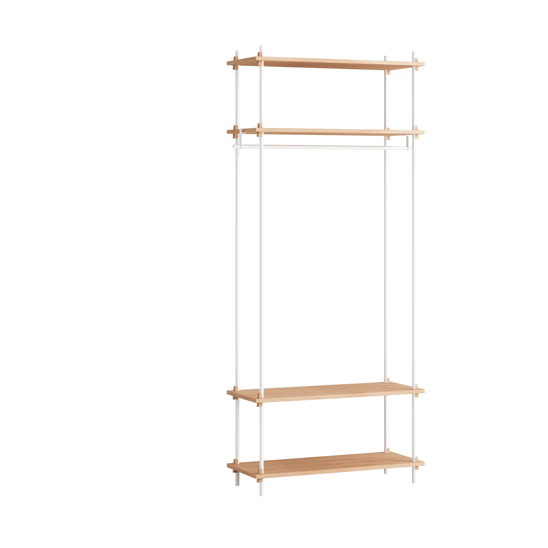 Moebe shelving system s.200.1.F, Dąb-biały MOEBE
