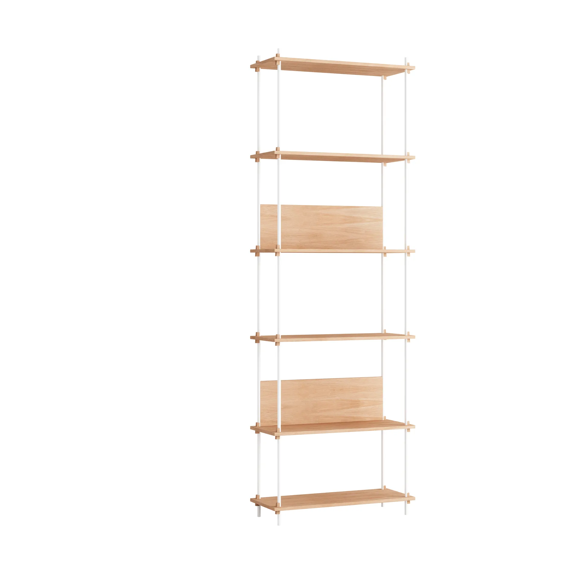 Moebe shelving system s.255.1.A, Dąb-biały MOEBE