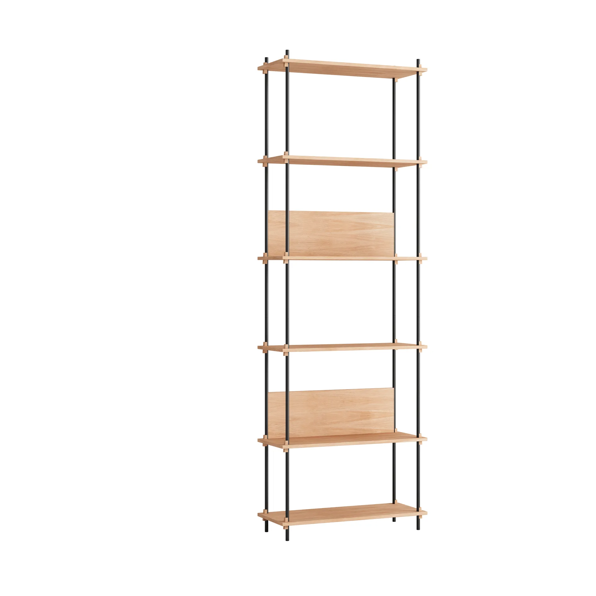 Moebe shelving system s.255.1.A, Dąb-czarny MOEBE