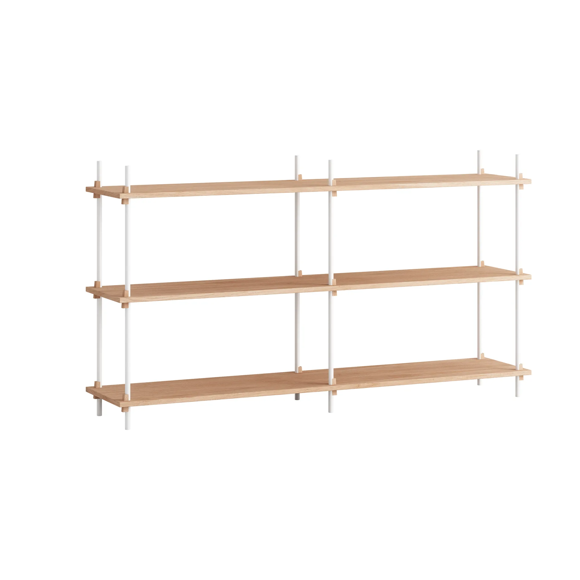 Moebe shelving system s.85.2.B, Dąb-biały MOEBE
