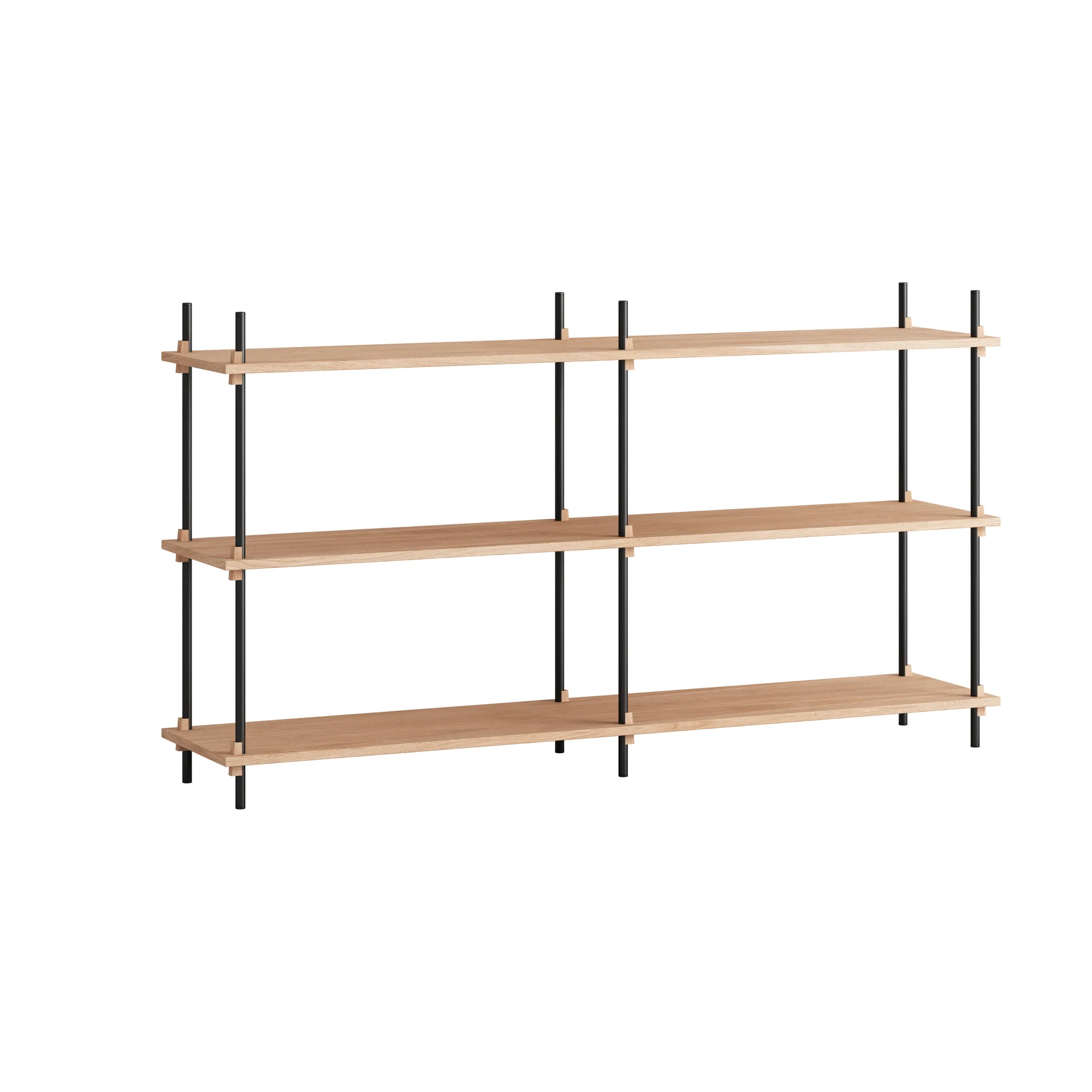 Moebe shelving system s.85.2.B, Dąb-czarny MOEBE