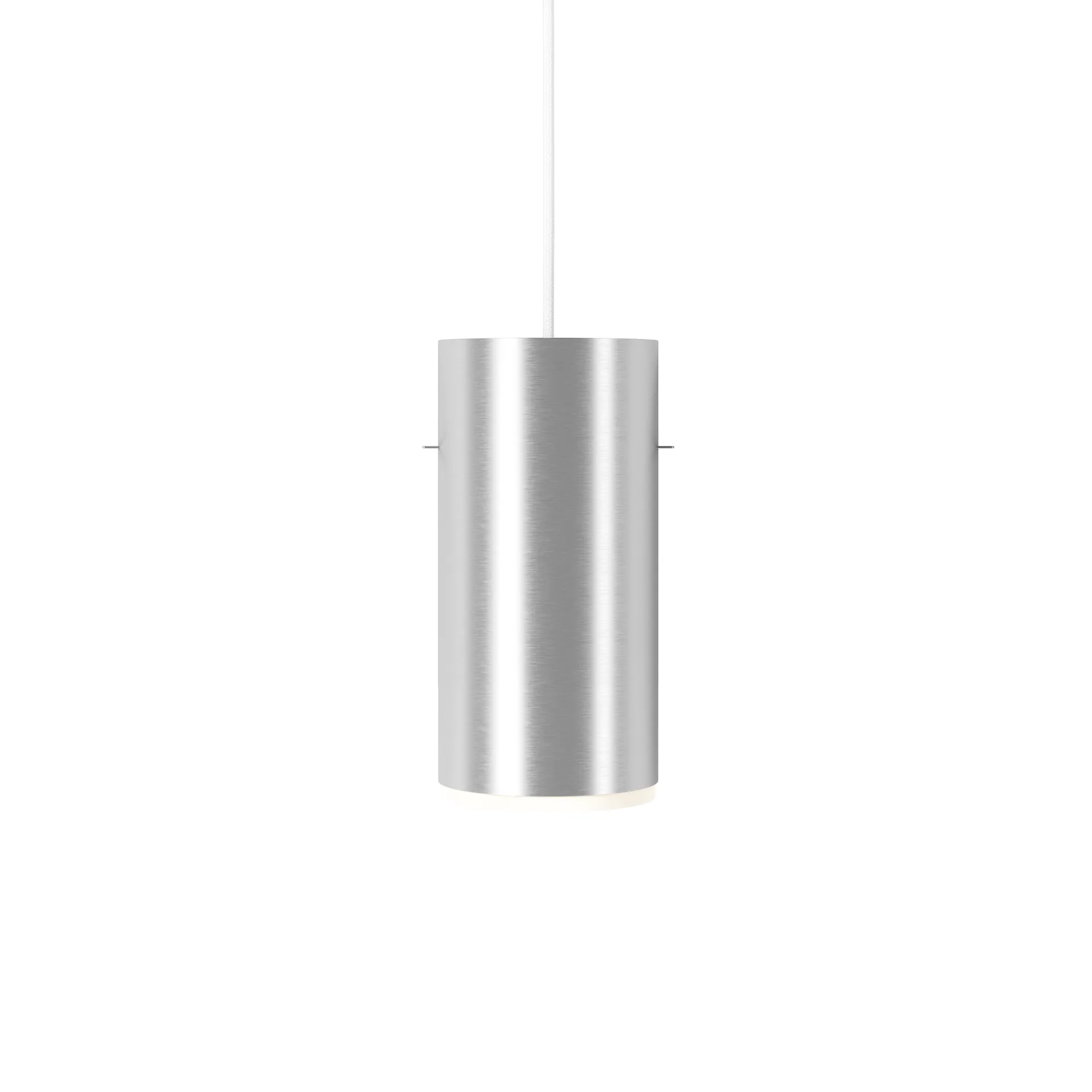 Moebe Tube lampa wisząca large Ø14 cm, Szczotkowane aluminium MOEBE