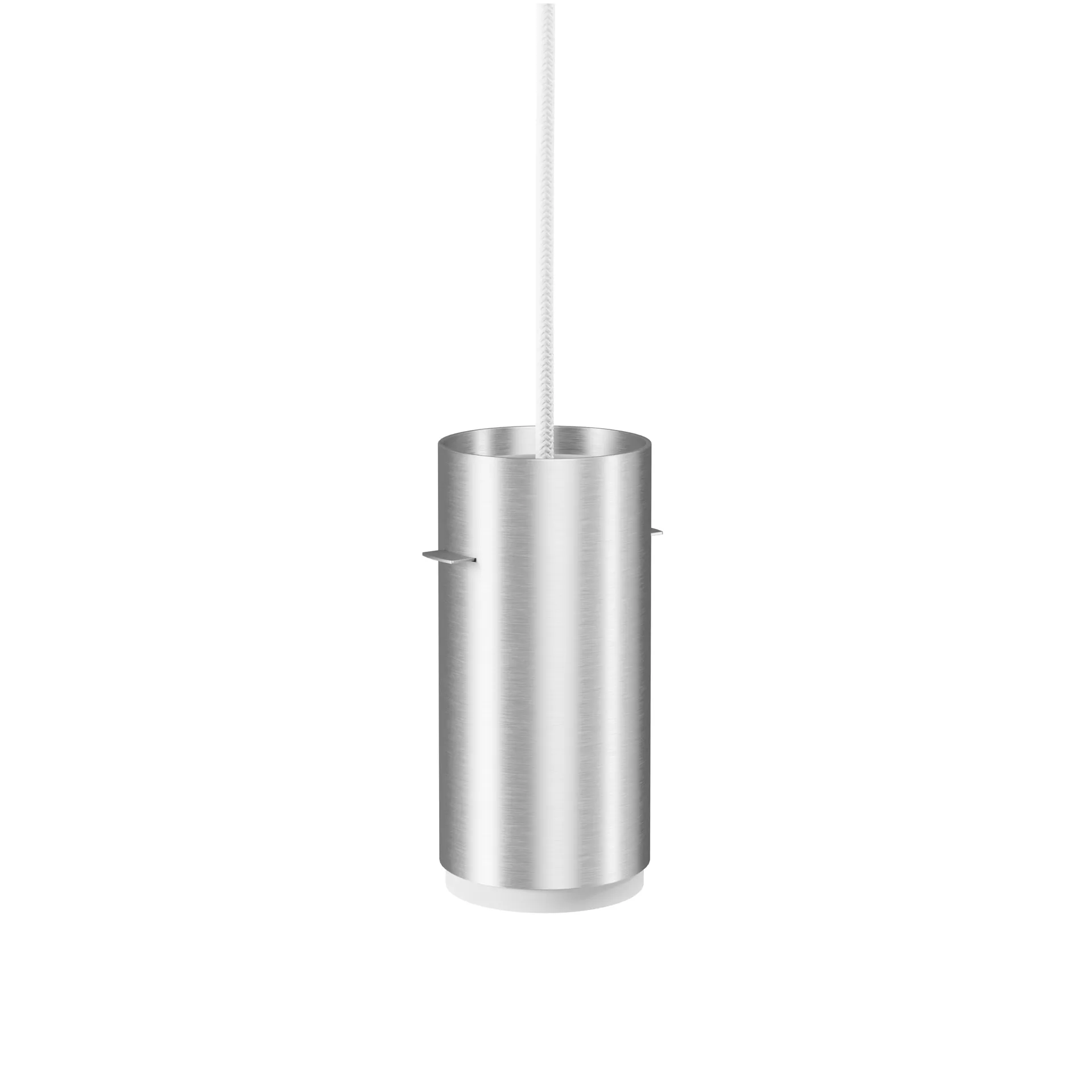 Moebe Tube lampa wisząca small Ø8 cm, Szczotkowane aluminium MOEBE