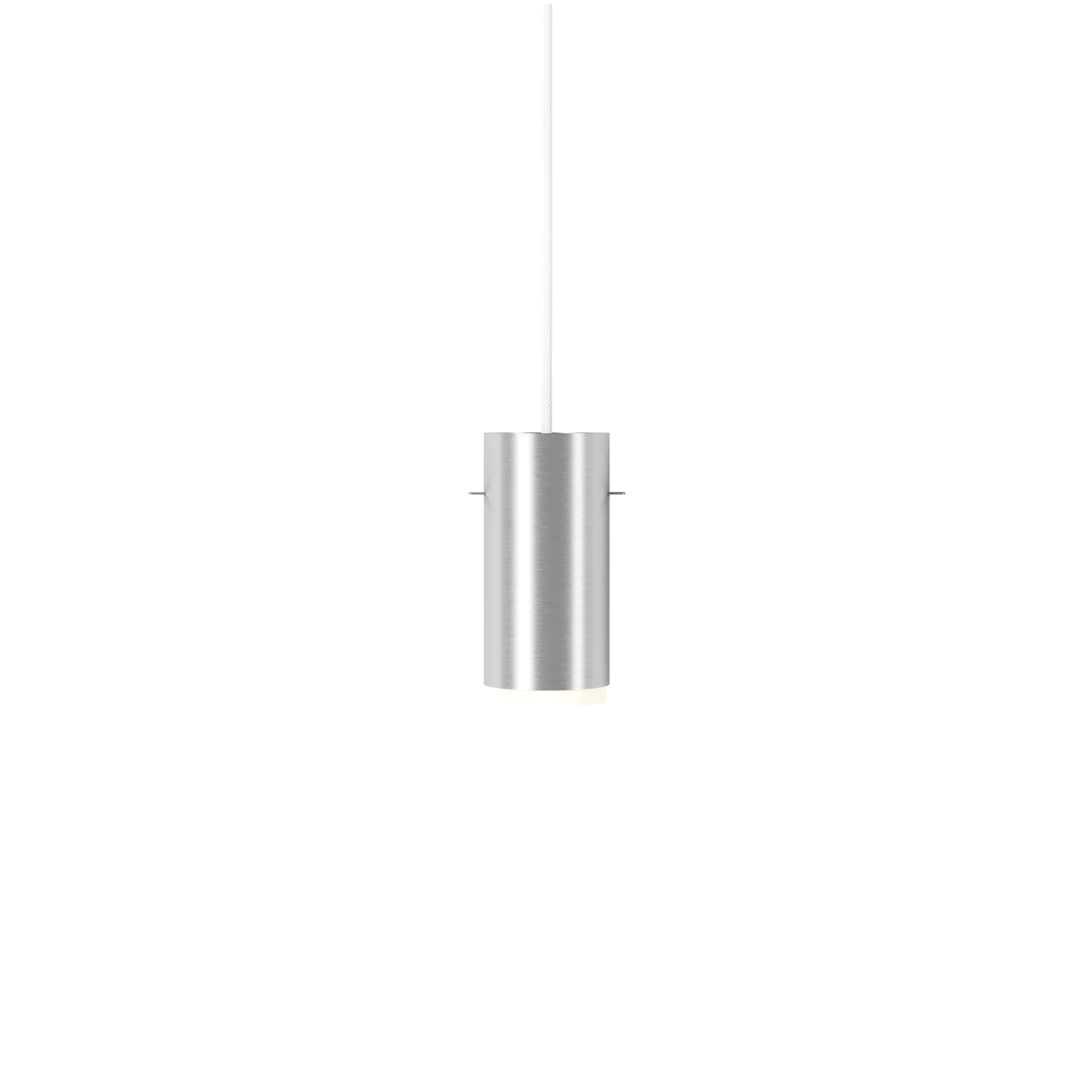 Moebe Tube lampa wisząca small Ø8 cm, Szczotkowane aluminium MOEBE