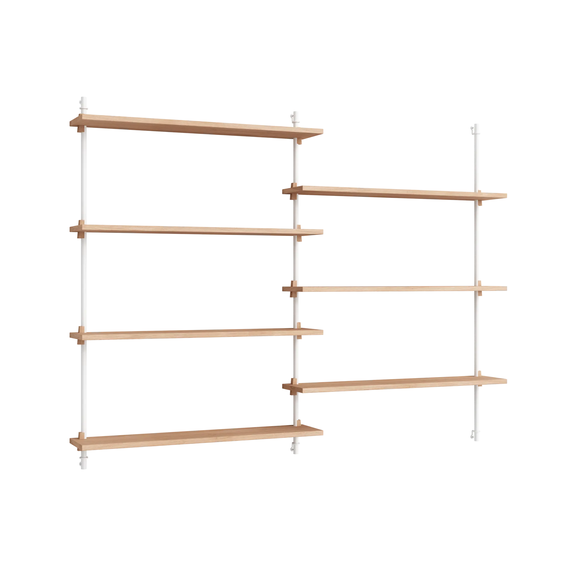 Moebe wall shelving ws.115.2, Dąb-biały MOEBE