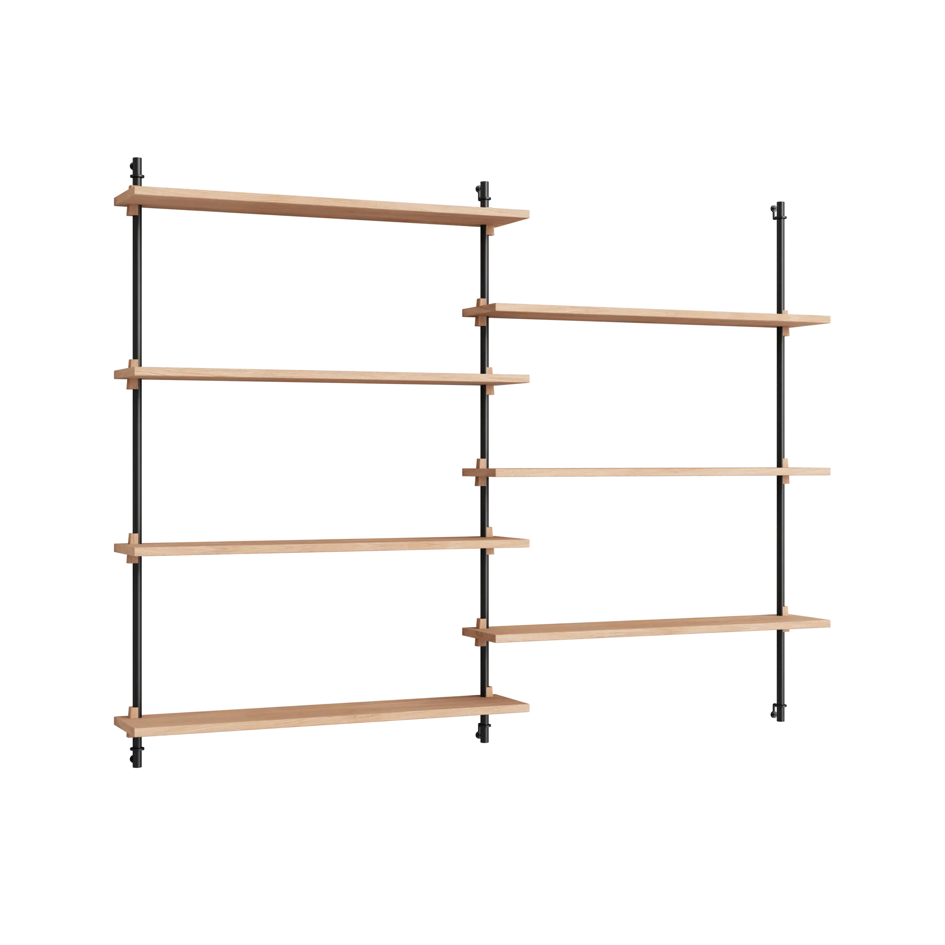 Moebe wall shelving ws.115.2, Dąb-czarny MOEBE