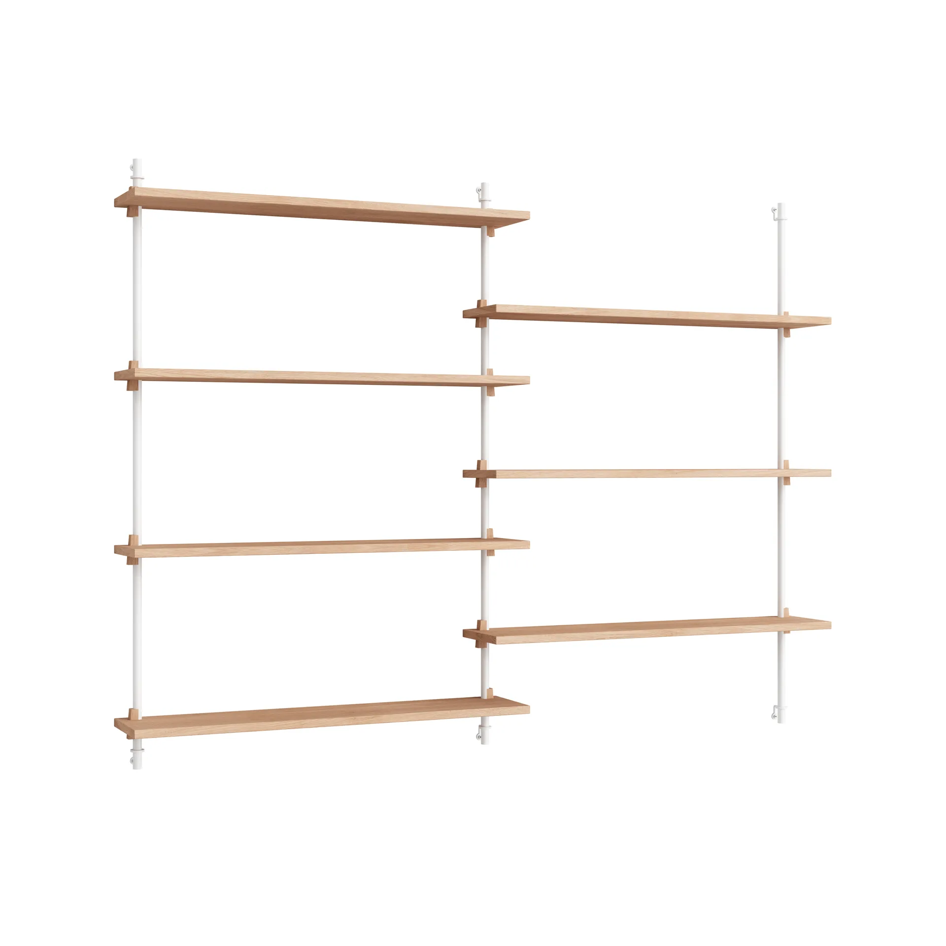 Moebe wall shelving ws.115.2.B, Dąb-biały MOEBE