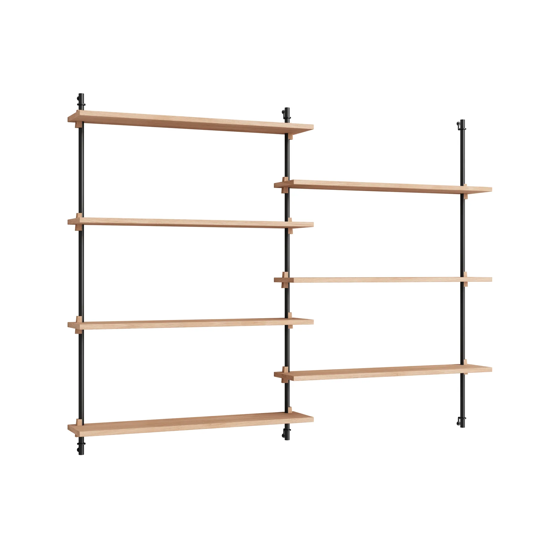Moebe wall shelving ws.115.2.B, Dąb-czarny MOEBE