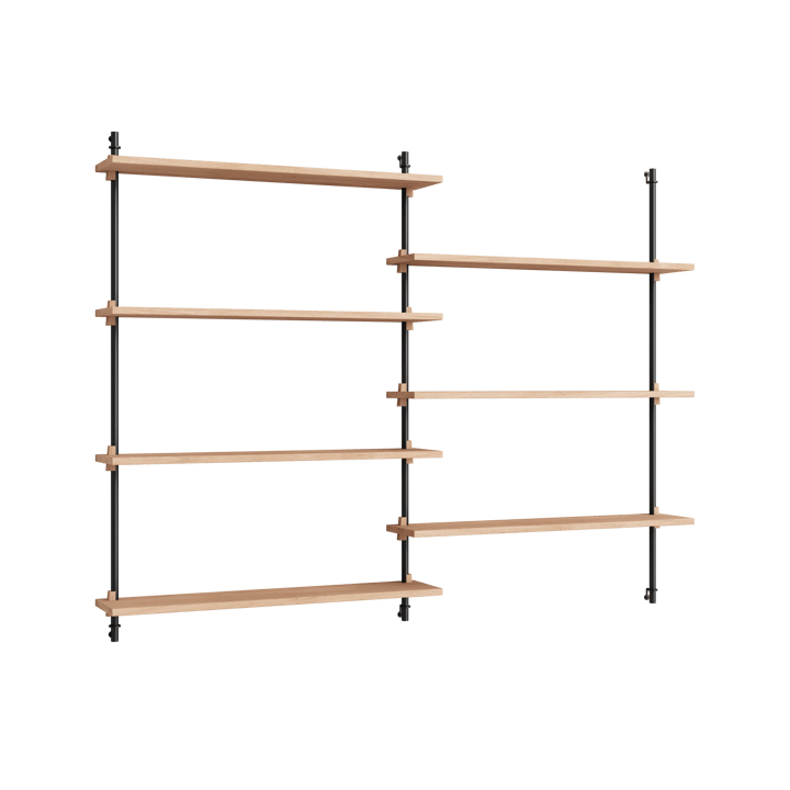 Moebe wall shelving ws.115.2.B, Dąb-czarny MOEBE
