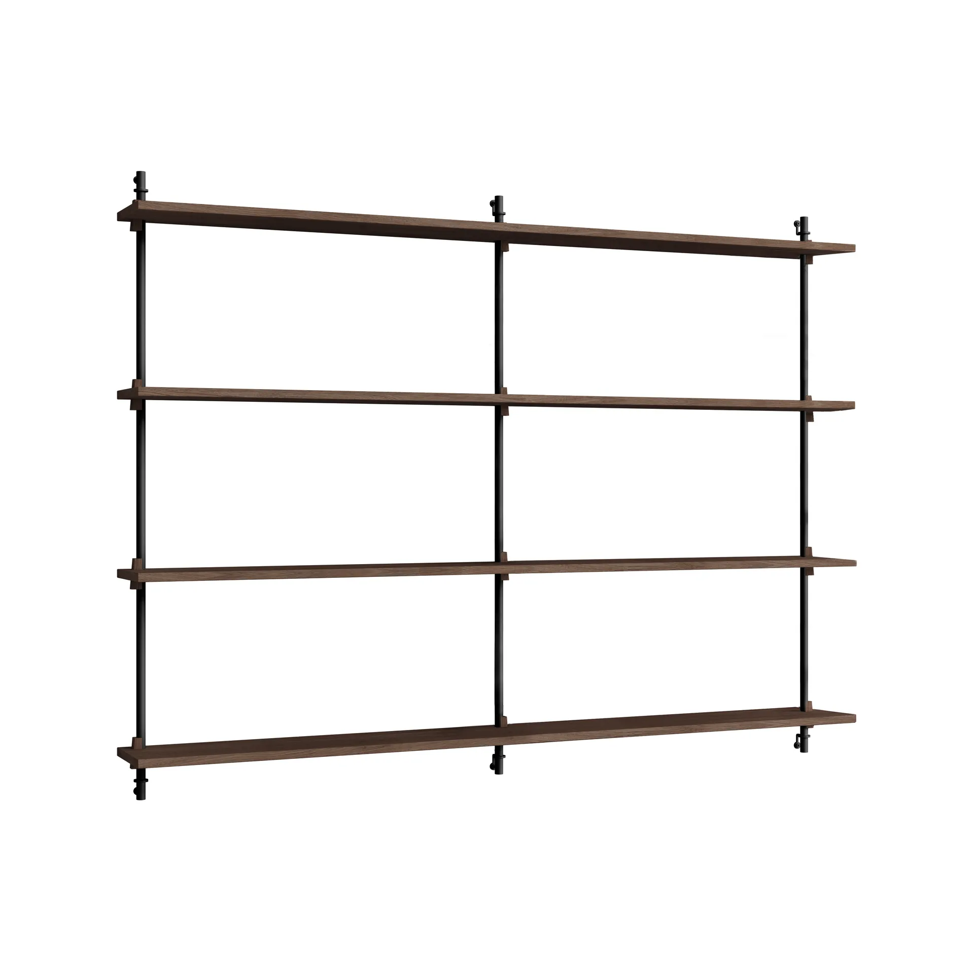 Moebe wall shelving ws.115.2.B, Dąb wędzony - czarny MOEBE