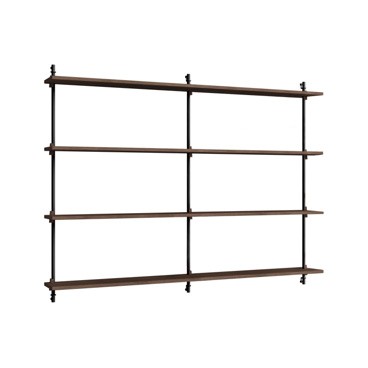 Moebe wall shelving ws.115.2.B - Dąb wędzony - czarny - MOEBE