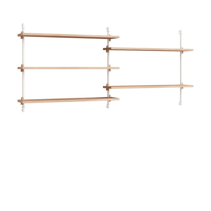 Moebe wall shelving ws.65.2.B - Dąb-biały - MOEBE