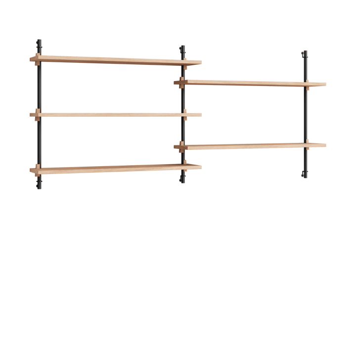 Moebe wall shelving ws.65.2.B - Dąb-czarny - MOEBE