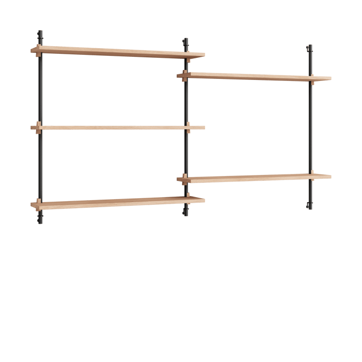 Moebe wall shelving ws.85.2.B - Dąb-czarny - MOEBE