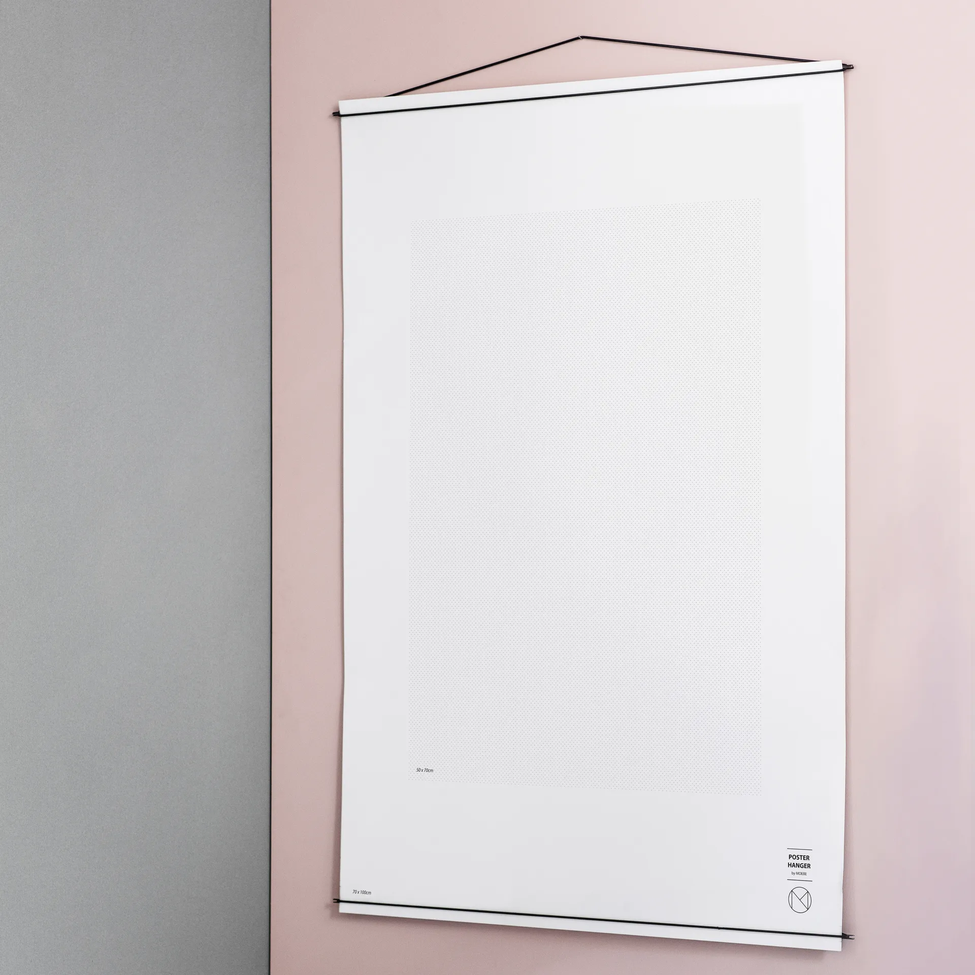 Moebe wieszak na plakaty 70x100 cm, Czarny MOEBE