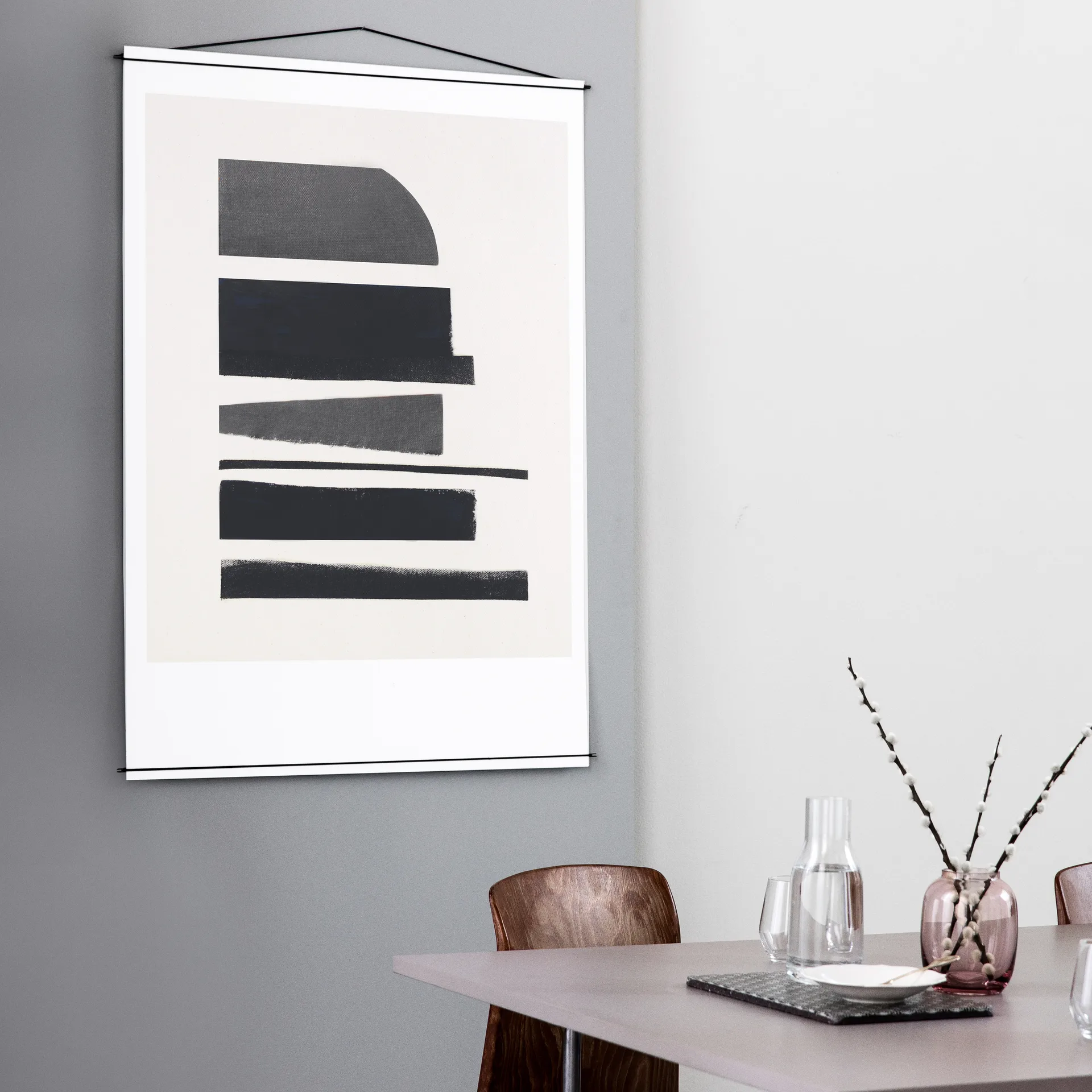 Moebe wieszak na plakaty 70x100 cm, Czarny MOEBE