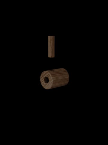 Moebe wooden wall hook, hak - Dąb palony - MOEBE