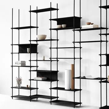 Nóżki do półek Moebe 115 cm 2-pak - Black - MOEBE