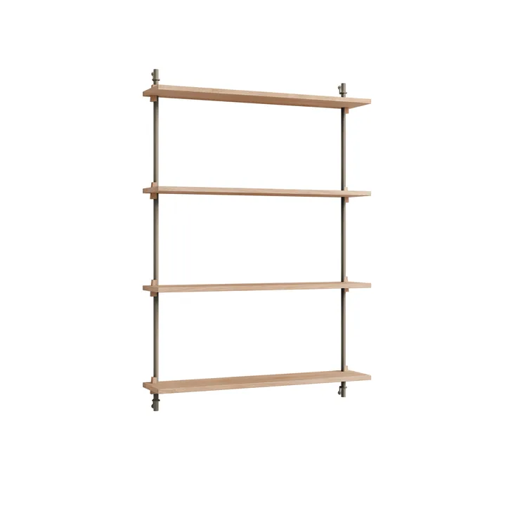 Półka ścienna Wall Shelving - Dąb-warm grey, 92×115×17,5 cm, WS.115.1 - MOEBE