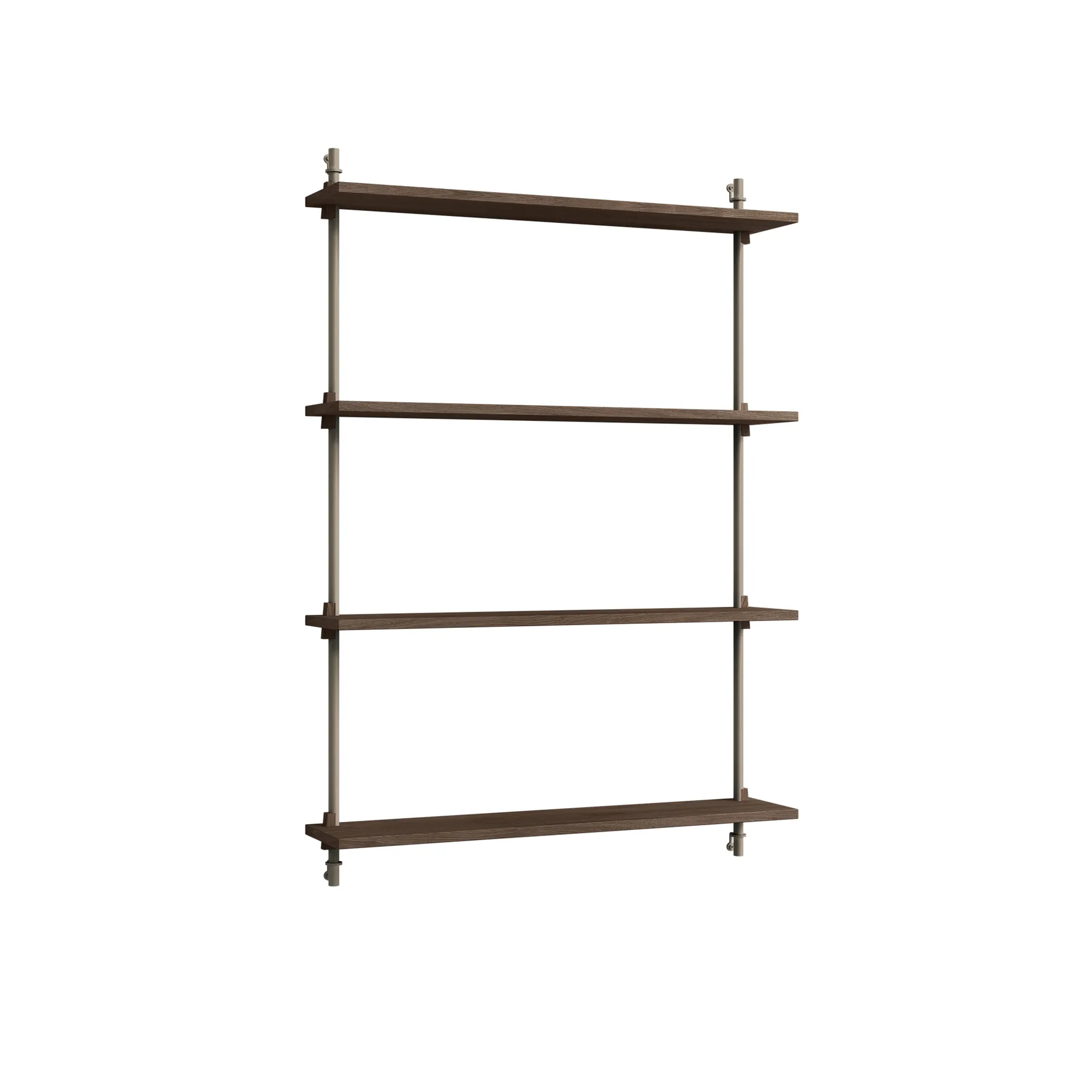 Półka ścienna Wall Shelving, Dąb wędzony-warm grey, 92×115×17,5 cm, WS.115.1 MOEBE
