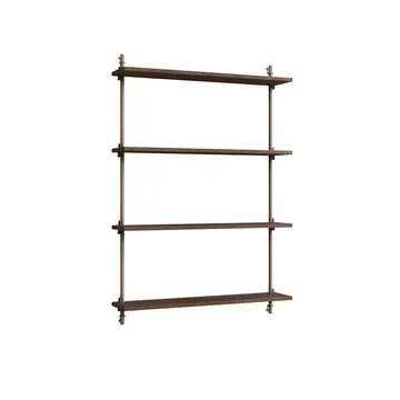 Półka ścienna Wall Shelving - Dąb wędzony-warm grey, 92×115×17,5 cm, WS.115.1 - MOEBE