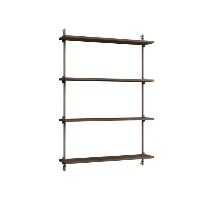Półka ścienna Wall Shelving - Dąb wędzony-warm grey, 92×115×17,5 cm, WS.115.1 - MOEBE