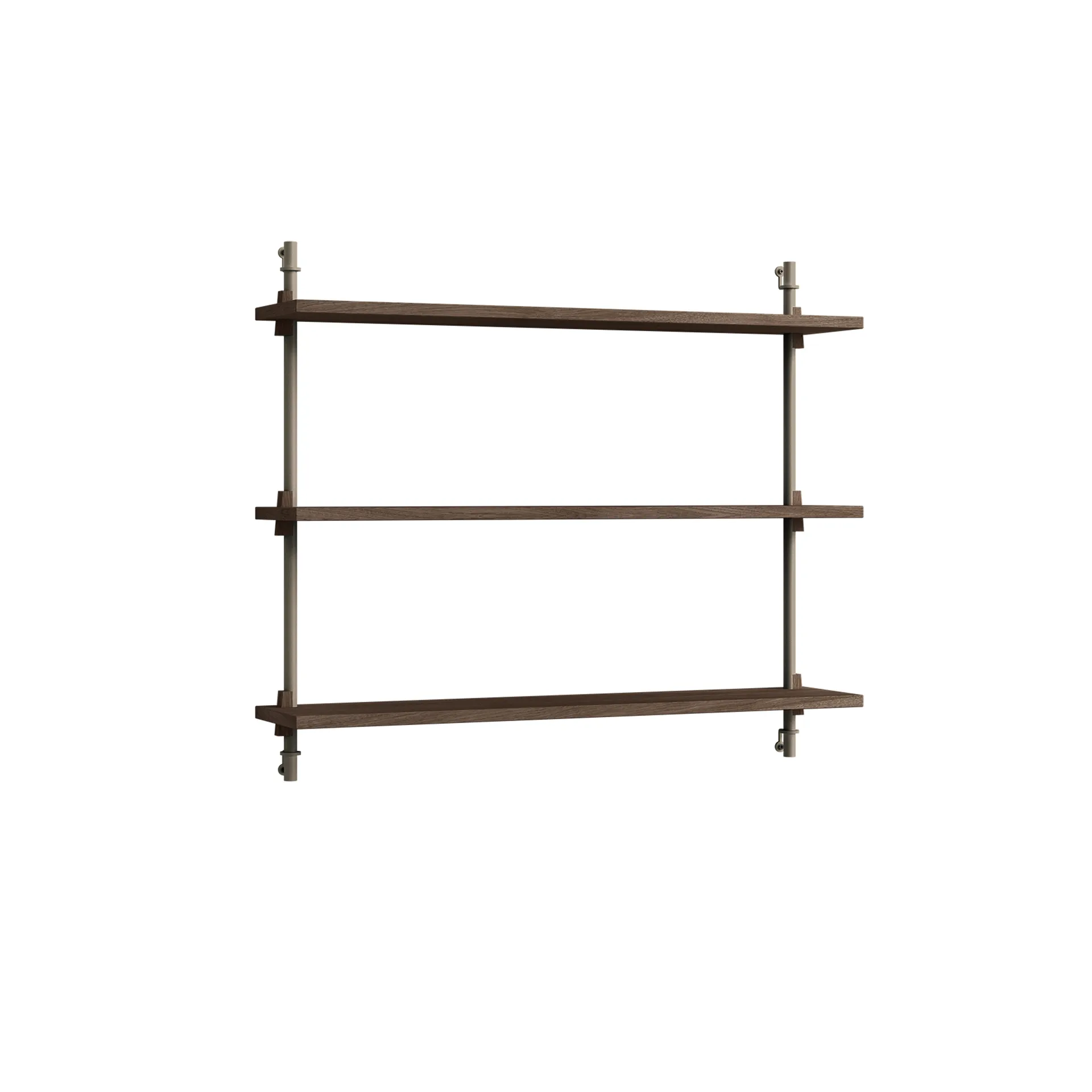 Półka ścienna Wall Shelving, Dąb wędzony-warm grey, 92×65×17,5 cm, WS.65.1 MOEBE