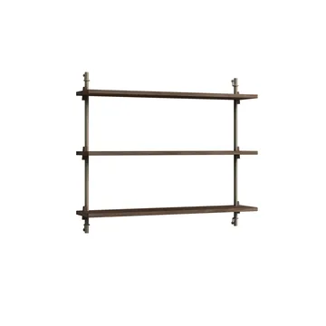 Półka ścienna Wall Shelving - Dąb wędzony-warm grey, 92×65×17,5 cm, WS.65.1 - MOEBE