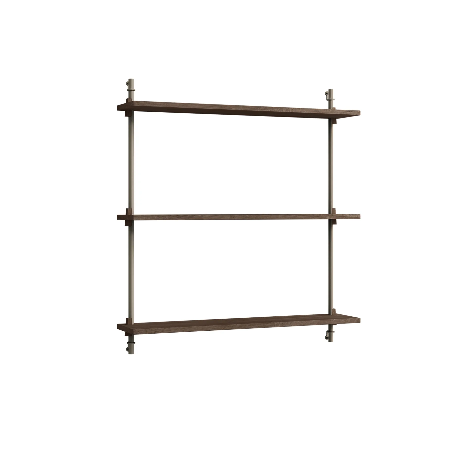 Półka ścienna Wall Shelving, Dąb wędzony-warm grey, 92×85×17,5 cm, WS.85.1 MOEBE